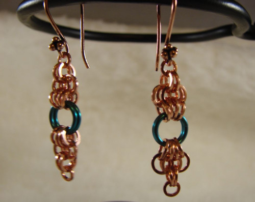 Butterfly Earrings Copper and Niobium 2