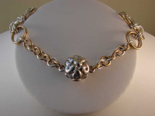 Inverted Aura 4 Goldfill and Sterling Bracelet Clasp