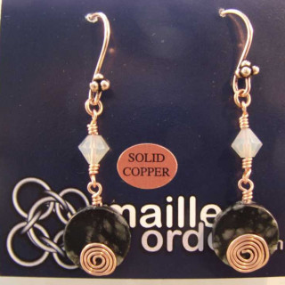 Copper-Spiral-Wrapped-Picasso-serpentine-with-Opal-Swarovskis-Earrings
